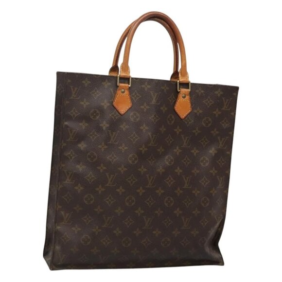 LOUIS VUITTON Monogram Sac Plat Hand Bag M51140 LV Auth 129096 - Picture 1 of 16